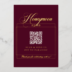 Klassiek Bourgondië kalligrafie huwelijksgeschenk Folie Uitnodiging