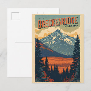 Klassiek Breckenridge Colorado Rocky Mountain Briefkaart