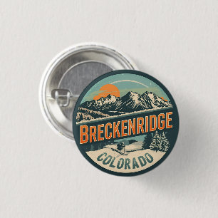 Klassiek Breckenridge Colorado Rocky Mountain Ronde Button 3,2 Cm