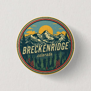 Klassiek Breckenridge Colorado Rocky Mountain Ronde Button 3,2 Cm