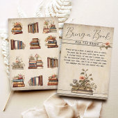 Klassiek Breng een boek voor de bruid Bruidsfeest Informatiekaartje