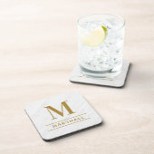 Klassiek Bress Gepersonaliseerd Initiaal van het G Bier Onderzetter (Rechterzijde)