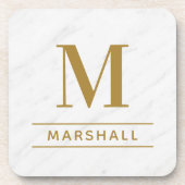 Klassiek Bress Gepersonaliseerd Initiaal van het G Bier Onderzetter (Voorkant)