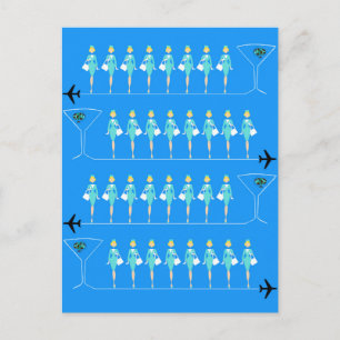 Klassiek Briefkaart dat aan de vlucht is gericht