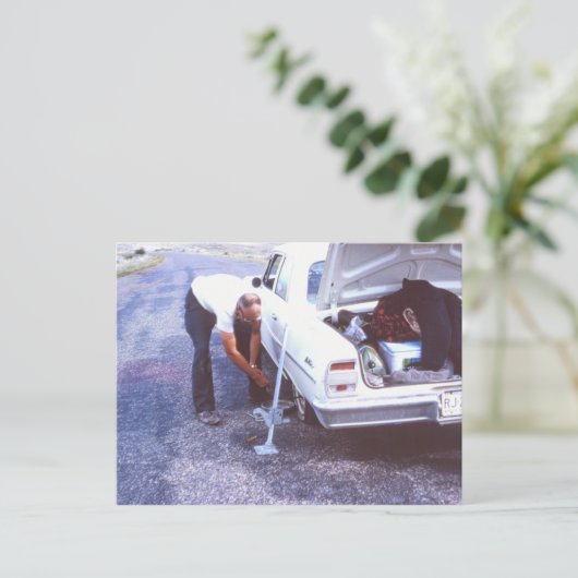 Klassiek Briefkaart met platte band (Staand voorkant)