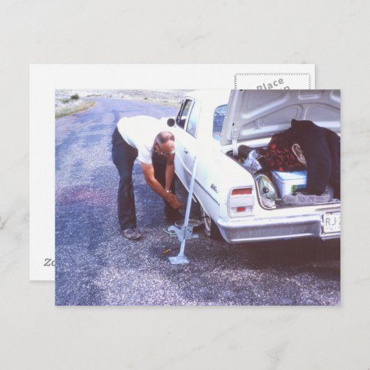 Klassiek Briefkaart met platte band (Voorkant / Achterkant)