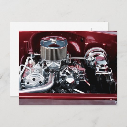 Klassiek Briefkaart van de Motor van de Auto (Voorkant / Achterkant)