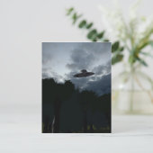 Klassiek Briefkaart van de Vliegende Saucer (Staand voorkant)