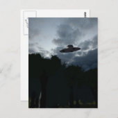 Klassiek Briefkaart van de Vliegende Saucer (Voorkant / Achterkant)