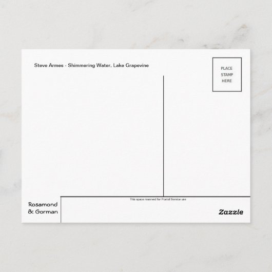 Klassiek Briefkaart voor schilderen (Achterkant)