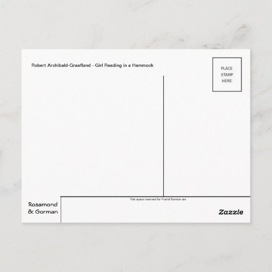 Klassiek Briefkaart voor schilderen (Achterkant)