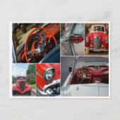 Klassiek briefkaart wenskaart voor collage auto (Voorkant)