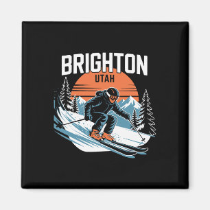 Klassiek Brighton Utah Skisport Wintersport Retro Magneet