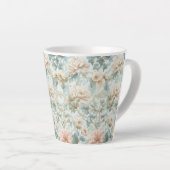 Klassiek Brits botanisch bloemmotief Latte Mok (Rechterhoek)