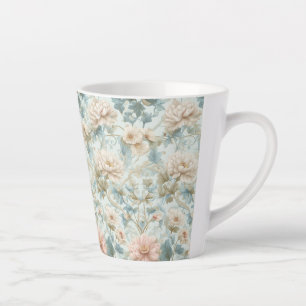 Klassiek Brits botanisch bloemmotief Latte Mok