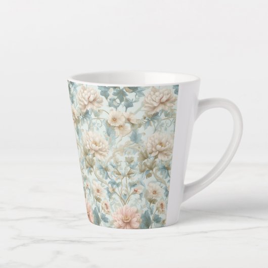 Klassiek Brits botanisch bloemmotief Latte Mok (Rechts)
