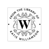 Klassiek Brits Monogram Persoonlijk Bibliotheekboe Rubberstempel (Afrduk)