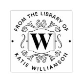 Klassiek Brits Monogram Persoonlijk Bibliotheekboe Zelfinktende Stempel (Design)