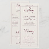 Klassiek Bruidsprogramma met Ivoor Calligrafie in (Voorkant / Achterkant)