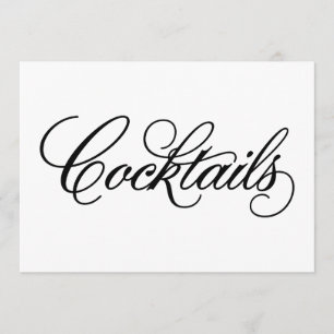 Klassiek Bruiloft Cocktails Bord Kaart