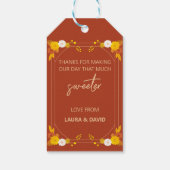 Klassiek bruiloft thema cadeaulabel (Achterkant)