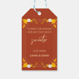 Klassiek bruiloft thema cadeaulabel