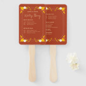 Klassiek bruiloft thema handwaaier (Voorkant en achterkant)