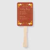 Klassiek bruiloft thema handwaaier (Voorkant)