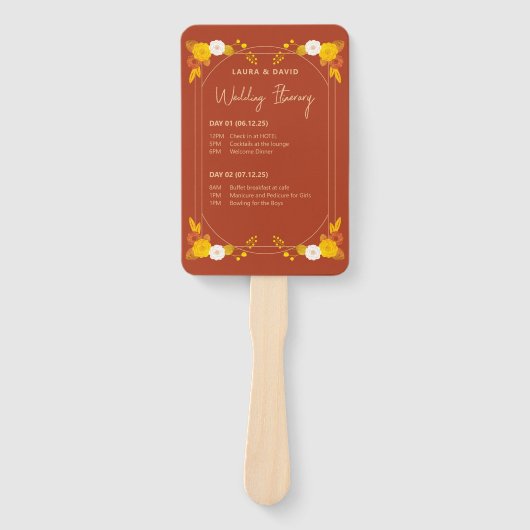 Klassiek bruiloft thema handwaaier (Voorkant)