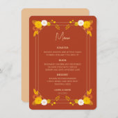 Klassiek bruiloft thema menu (Voorkant / Achterkant)