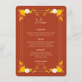 Klassiek bruiloft thema menu (Voorkant)