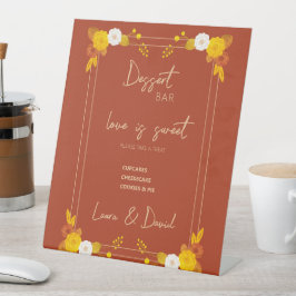 Klassiek bruiloft thema reclamebord met voetstuk