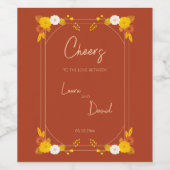 Klassiek bruiloft thema wijn etiket (Enkel label)