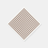Klassiek bruin en wit Houndstooth patroon Servet (Hoek)