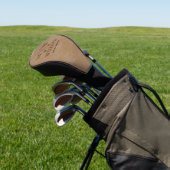 Klassiek bruin golfheadcover (Insitu)