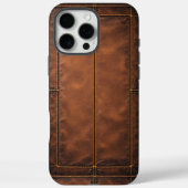 Klassiek bruin leer Case-Mate iPhone case (Achterkant)