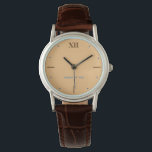 Klassiek bruin leren riem horloge<br><div class="desc">Klassiek bruin leren riem horloge</div>