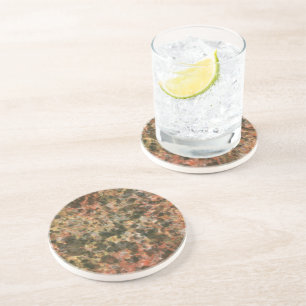Klassiek bruin marmeren patroon drinkviltje cadeau zandsteen onderzetter