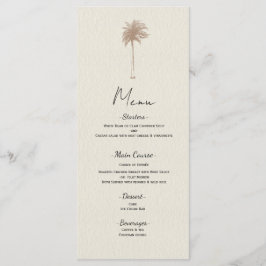 Klassiek Bruin Palmenstrand Bruiloftsmenu Menu
