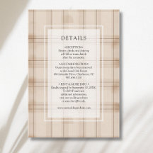 Klassiek bruine cappuccino plaid vintage details