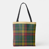 Klassiek Buchanan Tartan Plaid Monogrammed Tas (Achterkant)