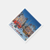 Klassiek Buiten-Christmtafereel Servet (Hoek)