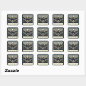 Klassiek/ buiten/wildernis vierkante sticker (Vel)