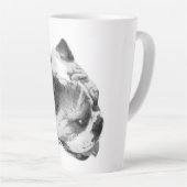 Klassiek bulldogprofiel met moderne rand latte mok (Rechterhoek)