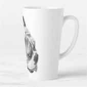 Klassiek bulldogprofiel met moderne rand latte mok (Rechts)