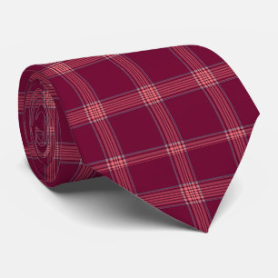 Klassiek Burgundy Tartan Plaid Cadeau Stropdas