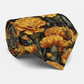 Klassiek cadeau voor bruidsjonker Anjer bloem Stropdas (Opgerold)