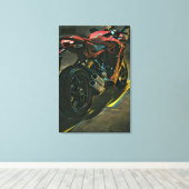 klassiek  cadeau voor motorfietsen canvas afdruk (Insitu (Houten vloer))