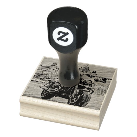 klassiek cadeau voor motorfietsen rubberstempel (Stempel)