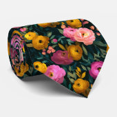 Klassiek cadeau voor vriend ranunculus bloem stropdas (Opgerold)